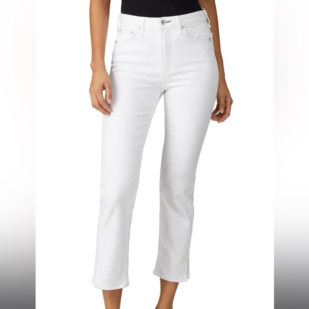Rag & Bone Nina High Rise Skinny Ankle Flare Denim Jeans White Sz 33